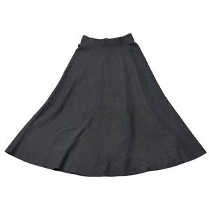 NEW Chicwish Skirt A-Line Midi Womens Small Charcoal Gray Knit Casual Chic